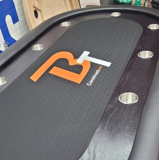 Custom table build by Platinum Poker Tables