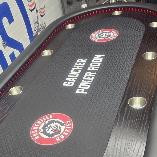 Custom table build by Platinum Poker Tables