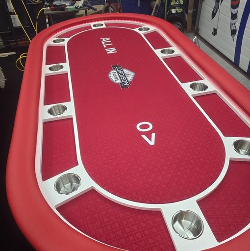 Custom table build by Platinum Poker Tables