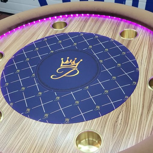 Custom table build by Platinum Poker Tables